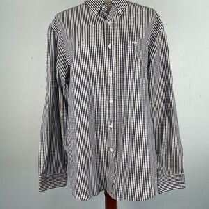 Dockers’ Men's Black and White Checkered Shirt Size L EUC